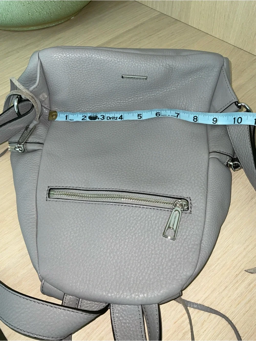 Rebecca Minkoff Gray Julian Pebbled Leather Backpack